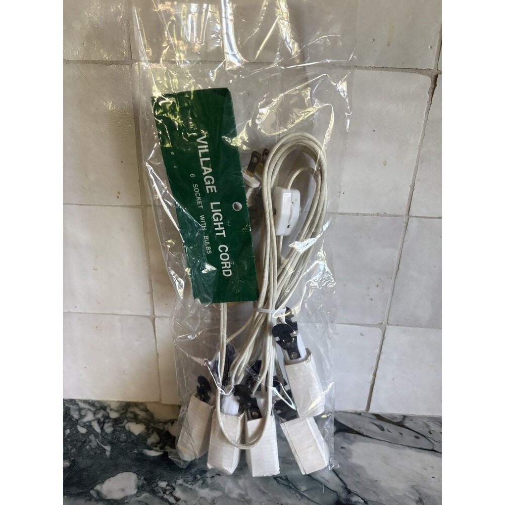 Dept 56 Village Light Cord 6 Socket With Bulbs #99279